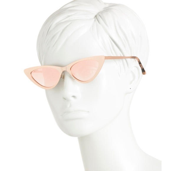 DIFF Rae Sunglasses Cat Eye Mirror Lens Rose Gold - Picture 5 of 10